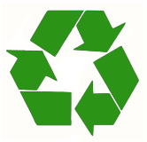 animate green recycle symbol